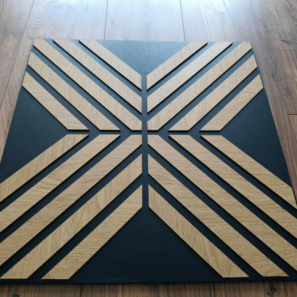 Panele ścienne 3D, panel ścienny 3d, panele na ścianę, ciemne panele ścienne, czarne panele ścienne, dębowe panele ścienne